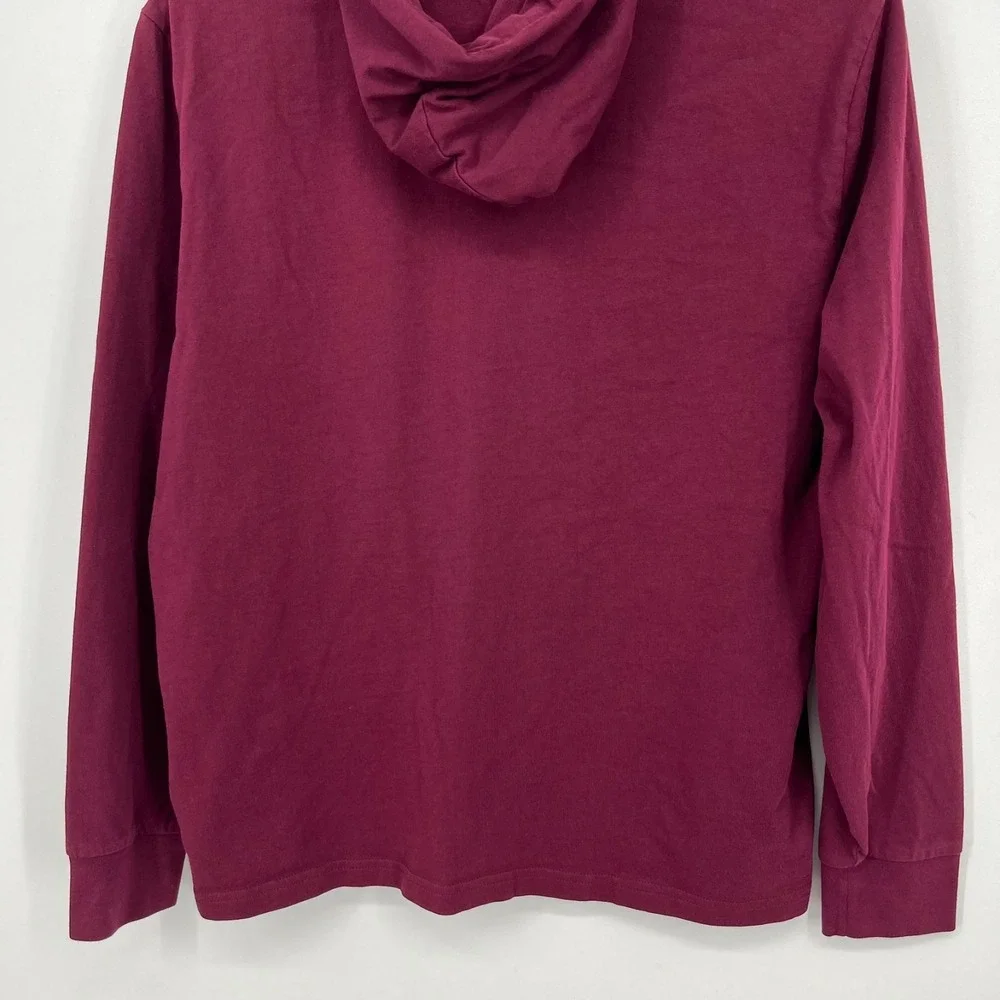 Polo Ralph Lauren Lightweight Pullover Hoodie Men's M Red Maroon Drawstring Pony